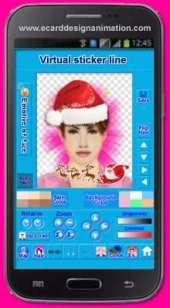 App virtual sticker line