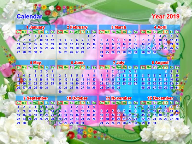 calendar 2019