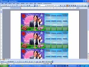 Print calendar cards